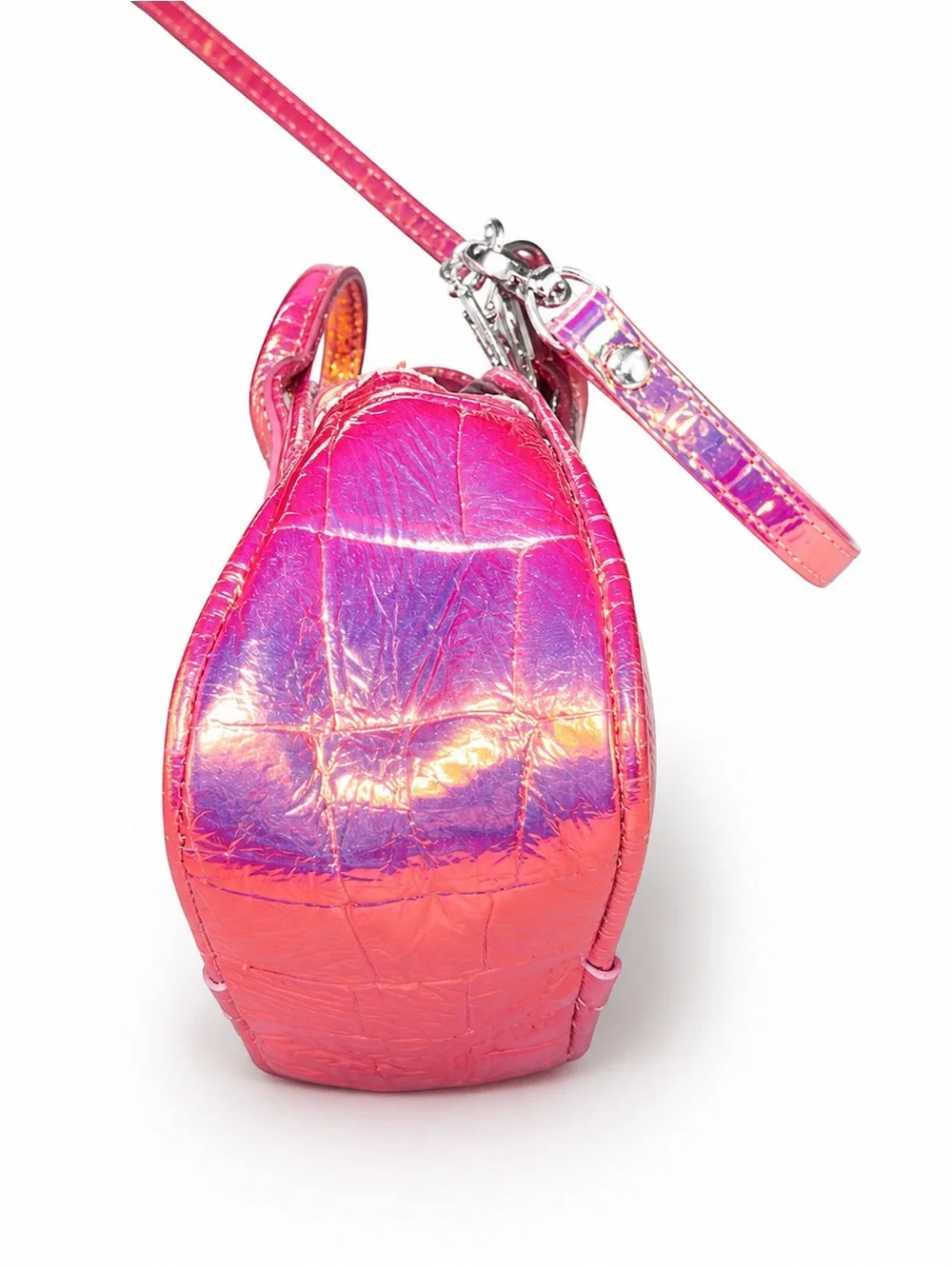 Vivienne Westwood T-Rex Mini Yasmine Bag – Pink Iridescent Leather